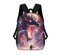 sinyumoney Dragon's Fiery Ascension Kids School Backpack 3D Printed Backpacks Fashion School Bag Rucksacks for Boys Elementary And Middle School Students 17inch