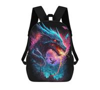 sinyumoney Dragon's Fiery Breath Kids Backpack,School Backpack Kids School Bag 3D Printed Cartoon Large Capacity Backpack for Kids Boys And Girls 17inch