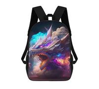 sinyumoney Dragon's Fiery Roar -2 Children's School Backpack Fashion Casual Children's Backpacks 3D Printed School Bags Boy Large Backpack 17inch
