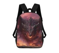 sinyumoney Dragon's Fiery Roar School Bags School Secondary High School College Backpack Travel for Boys/Girls/Teenagers 17inch