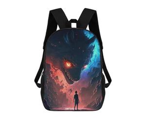 sinyumoney Dragon's Gaze A Tale of Courage School Backpack Water Resistant Computer Rucksack for Teenage Girls Boys Women Men 17inch