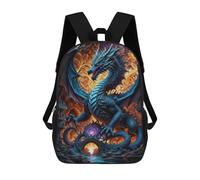 sinyumoney Dragons Luminous Symphony School Backpack for Girls 17inch Casual Daypack Lightweight Rucksack Boy Girl Backpack for Middle School Students