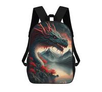 sinyumoney Dragon's Majesty at Sunset 3D Printed Children's School Backpack for Kids High Capacity Travel Rucksacks Book Bags Kids School Bag Back Pack 17inch