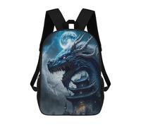 sinyumoney Dragon's Moonlit Palace -1 Backpack Schoolbags for Boys Girls Casual Sport Daypack Elementary Primary Large Capacity Bookbags 17inch