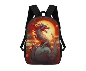 sinyumoney Dragon's Sunset Majesty School Backpack Water Resistant Computer Rucksack for Teenage Girls Boys Women Men 17inch