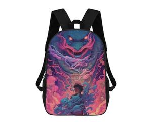 sinyumoney Dragon's Whisper 3D Printed Children's School Backpack for Kids High Capacity Travel Rucksacks Book Bags Kids School Bag Back Pack 17inch