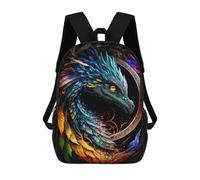 sinyumoney Dragon's Whispers A Mystical Artwork School Backpack Water Resistant Computer Rucksack for Teenage Girls Boys Women Men 17inch