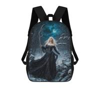 sinyumoney Draped in Shadow Goddess Morana School Bags High Secondary School Bags Casual Backpack for Campus Outdoor Travel Sports 17inch