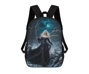 sinyumoney Draped in Shadow Goddess Morana School Bags High Secondary School Bags Casual Backpack for Campus Outdoor Travel Sports 17inch