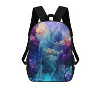 sinyumoney Dream Coral Reef 3D Printed Kids School Bag Rucksacks Children's School Fashion Casual Back Pack High Capacity Travel Book Bags Backpack for Kids 17inch
