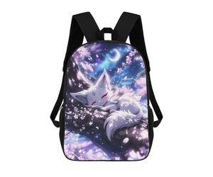 sinyumoney Dream Kitsune Anime Fox School Bag Bookbag 3D Printed Children's Backpacks for Kids Boy Girl Book Bags Kids School Bag Travel Rucksacks 17inch