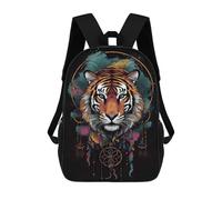 sinyumoney Dreamcatcher Mandala Tiger Children's Backpacks School 3D Printed Bag Bookbag for Kids Travel Rucksacks Boy Girl Book Bags Kids School Bag 17inch