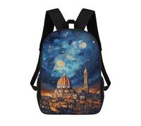 sinyumoney Dreaming in Florence School Backpack 3D Printed Children's 17inch Backpacks Bag Bookbag for Kids Boy Girl Book Bags Kids School Bag Travel Rucksacks
