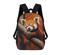 sinyumoney Dreaming Red Panda Children's Backpacks School 3D Printed Bag Bookbag for Kids Travel Rucksacks Boy Girl Book Bags Kids School Bag 17inch