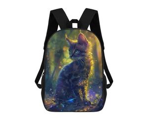 sinyumoney Dreamlike Kitten Rucksack Water Resistant School Bag Business Backpack for Men, Women & Teenage Boys 17inch