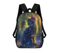 sinyumoney Dreamlike Kitten School Backpack 3D Printed Children's 17inch Backpacks Bag Bookbag for Kids Boy Girl Book Bags Kids School Bag Travel Rucksacks