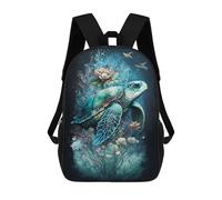sinyumoney Dreamlike Turtle Backpacks 3D Printed Kids School Backpack Outdoor Casual Daypack Fashion Casual Children Backpacks Cute Travel Bags 17inch