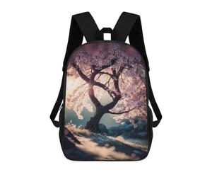 sinyumoney Dreamy Cherry Blossom Tree Rucksack Daypacks Business Backpack Water Resistant Bookbag for Men/Women 17inch