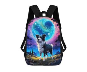sinyumoney Dreamy Dog Planet Children's Backpacks 17inch School Backpack 3D Printed Bag Bookbag for Kids Travel Rucksacks Boy Girl Book Bags Kids School Bag