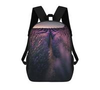 sinyumoney Dreamy Lavender Field School Bag Backpack Teen Schoolbag 3D Printing Adjustable Schoolbag Fashion Pocket Bag for Kids Boys Girls Students And Teenagers Fans 17inch