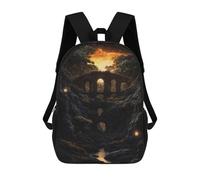 sinyumoney Dreamy Magical Landscape Backpack School Bag Water Resistant Computer Rucksack for Campus Outdoor Travel Sports 17inch