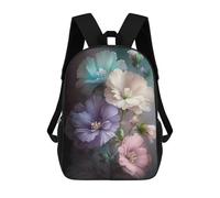 sinyumoney Dreamy Pastel Flowers Backpack Kids School Backpack School Bag 3D Printed Fashion School Bag for Boys Elementary And Middle School Student 17inch