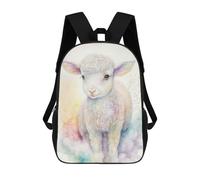 sinyumoney Dreamy Sweet Little Lamb Backpack School High Secondary School Bags Casual Backpack for Camping Outdoor Adventures And Daily Travel 17inch