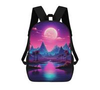 sinyumoney Dreamy Synthwave Serenity Kids Backpack Fashion Fun Backpack Book Bag for Boys And Teenager 3D Printed School Bags for Boys 17inch