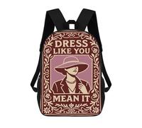 sinyumoney Dress Like You Mean It Backpack School High Secondary School Bags Casual Backpack for Men, Women & Teenage Boys 17inch