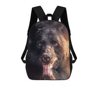 sinyumoney Drinking Bear School Bag Backpack Teen Schoolbag 3D Printing Adjustable Schoolbag Fashion Pocket Bag for Kids Boys Girls Students And Teenagers Fans 17inch