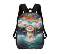 sinyumoney Drowning in Dreams Kids School Backpack 17 Inch School Bag 3D Printed School Bag for Boys Elementary And Middle School Students