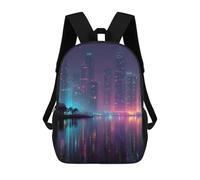 sinyumoney Dubai Marina Night Lights School Backpack Business Laptop Rucksack Bag Unisex Casual Daypack for Men, Women & Teenage Boys 17inch