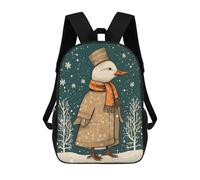 sinyumoney Duck Christmas Backpack School Bag Lightweight Airport College Students Back Pack for Men, Women & Teenage Boys 17inch