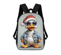 sinyumoney Duck Christmas School Backpack Lightweight Airport College Students Back Pack for Teenage Girls Boys Women Men 17inch
