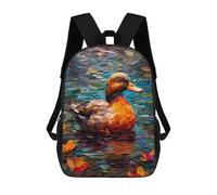 sinyumoney Duck Color Backpack School Bag Lightweight Schoolbag Dayback Bookbag College for Girl, Teen Girls 17inch