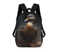 sinyumoney Duck Enchanting Children's Backpacks School 3D Printed Bag Bookbag for Kids Travel Rucksacks Boy Girl Book Bags Kids School Bag 17inch