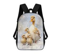 sinyumoney Duck Family Xmas Backpack School Bag Lightweight Schoolbag Dayback Bookbag College for Girl, Teen Girls 17inch