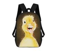 sinyumoney Duck Funny Kids' Backpack 3D Printing School Bag Boys Cool Daypacks Casual Knapsack Fun Back Bag for Kids And Teenager 17inch