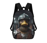 sinyumoney Duck in Armor School Backpack 3D Printed School Bags Boys Girls Laptop Backpack for Kids/Students/Adults 17inch