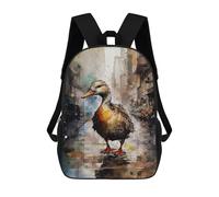sinyumoney Duck in The City Children's Backpacks School Backpack 3D Printed for Kids Travel Rucksacks Book Bags Kids 17inch School Bag