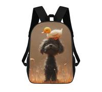 sinyumoney Duck on Dog's Head Children's Backpacks School Backpack 3D Printed for Kids Travel Rucksacks Book Bags Kids 17inch School Bag