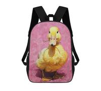 sinyumoney Duck with Stick on Nose School Backpack Fashion Stationery Backpack Waterproof Casual Daypacks for Camping Outdoor Adventures And Daily Travel 17inch