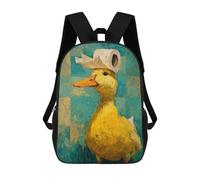 sinyumoney Duck with Toilet Paper Hat-3 Daypack Casual Backpacks School Bag For Girls Boys High College Teenagers Rucksack Men Women Travel Laptop Rucksack College Bookbag 17inch