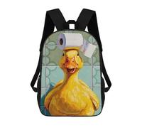 sinyumoney Duck with Toilet Paper on Head Rucksack Secondary Causal Travel High School Bags for Boys/Girls/Teenagers 17inch
