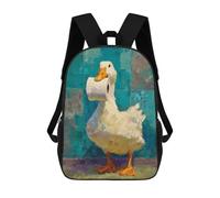 sinyumoney Duck with Toilet Paper Roll Backpack School Daypacks Business Backpack Water Resistant Bookbag for Boys/Girls/Teenagers 17inch