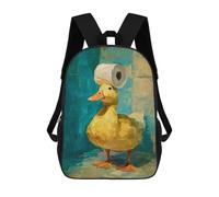 sinyumoney Duck with Toilet Paper Roll on Head School Bags Fashion Stationery Backpack Waterproof Casual Daypacks for Men, Women & Teenage Boys 17inch