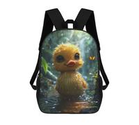 sinyumoney Duckling Cartoon Animal Kids' Backpack 3D Printing School Bag Boys Cool Daypacks Casual Knapsack Fun Back Bag for Kids And Teenager 17inch
