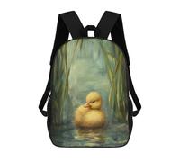 sinyumoney Duckling in Pond School Backpack Large Water Resistant Laptop Backpack for Boys/Girls/Teenagers 17inch