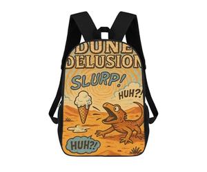 sinyumoney Dune Delusion Lizard And Ice Cream School Bags Large Water Resistant Laptop Backpack for Campus Outdoor Travel Sports 17inch