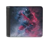 sinyumoney Dynamic Ice Warrior 3D Print Men's Wallet Bills Credit Cards Leather RFID Wallets Craftsmanship Gifts 11.7cm*9.5cm